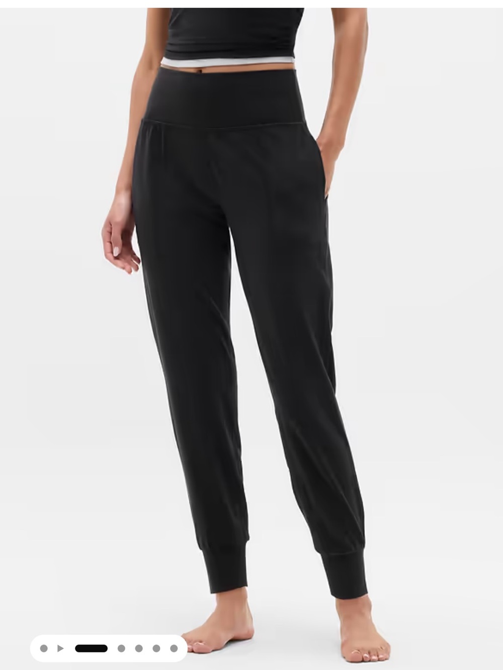 Athleta salutation high rise Jogger Pants black Small Petite